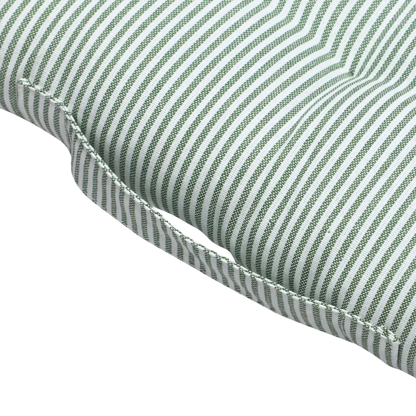 Cojín para banco reciclado Bosse, Superficie lavable con paño, Verde/Blanco