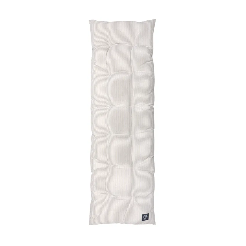 Cojín de banco reciclado Bosse, Superficie lavable con paño, Lino/Blanco