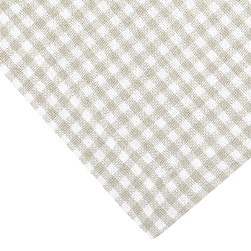 Reciclado Caminos de mesa Madicken, Lino/Blanco