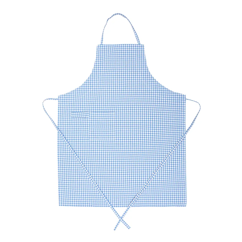 Delantal Reciclado Madicken, Azul claro/Blanco