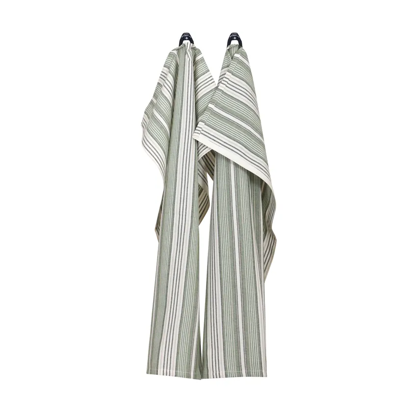 Paño de cocina reciclado 2-pack Eden, Verde/Beige