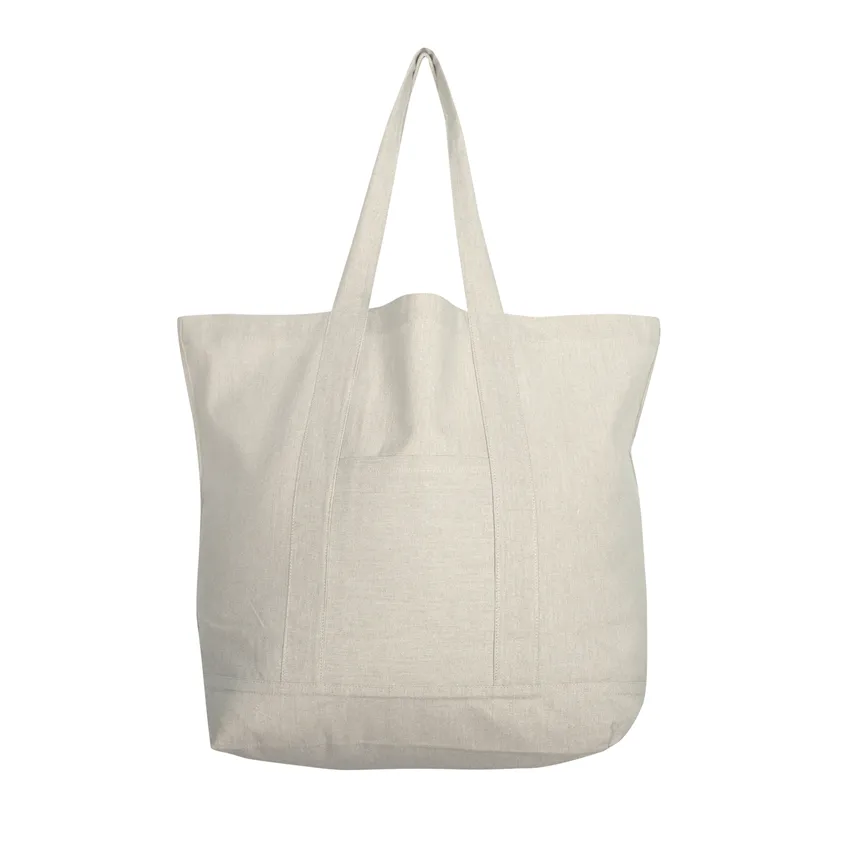 Bolsa Reciclada Elin, Lino/Blanco