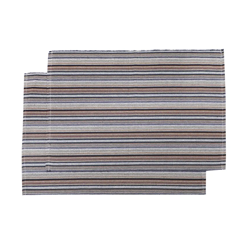 Mantel individual reciclado 2-pack Goa, Negro Multi