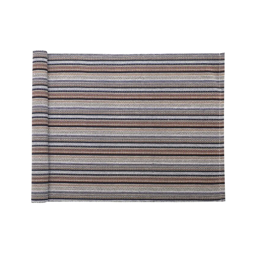 Reciclado Caminos de mesa Goa, Negro Multi