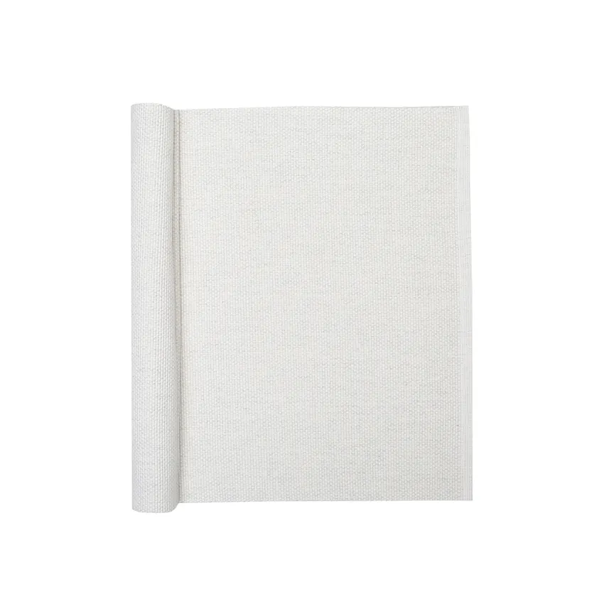 Reciclado Caminos de mesa Kalle, Ecru/Blanco