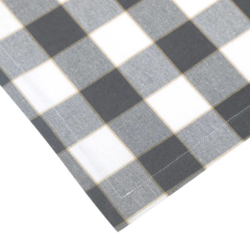 Mantel reciclado Ted, Gris oscuro/arena/blanco