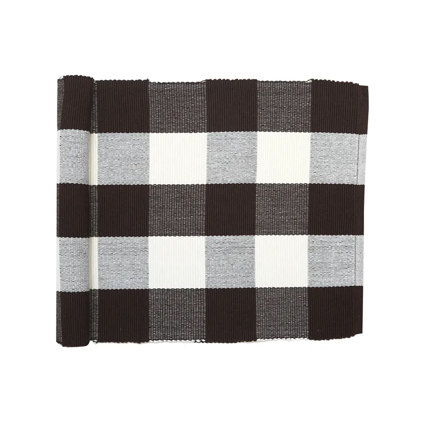 Reciclado Caminos de mesa Freya, Marrón/Beige