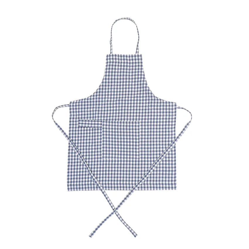 Delantal Infantil Reciclado Madicken, Azul grisáceo/Blanco