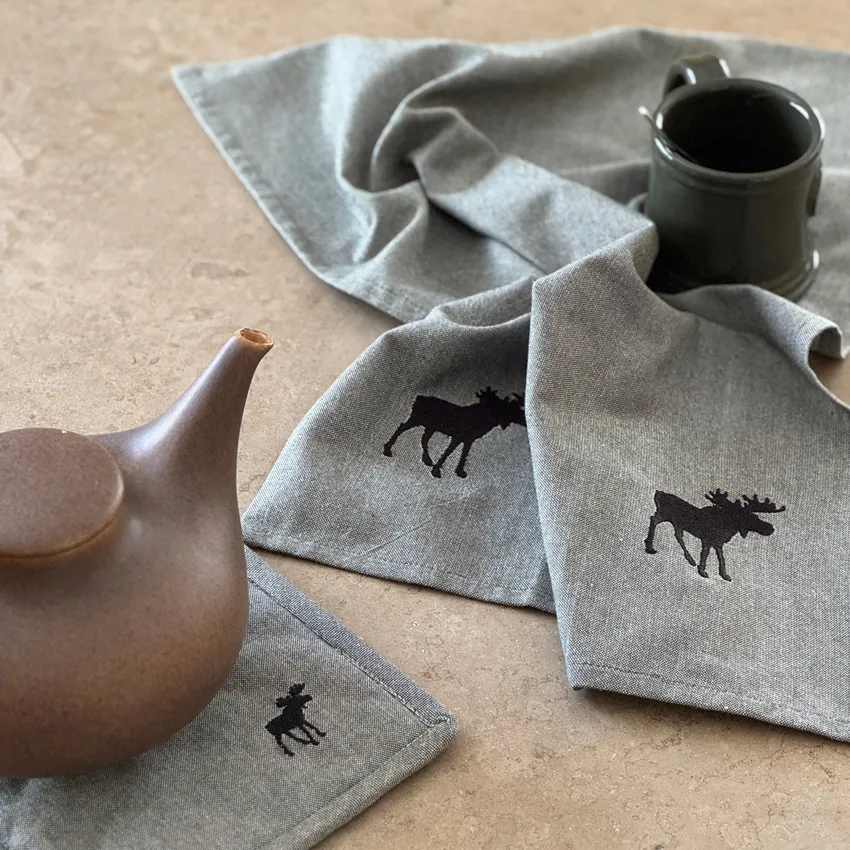 Paño de cocina reciclado Helge, Verde oliva