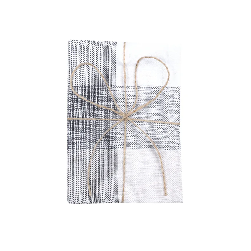 Paño de cocina reciclado 2-pack Loke, Gris oscuro/Lino
