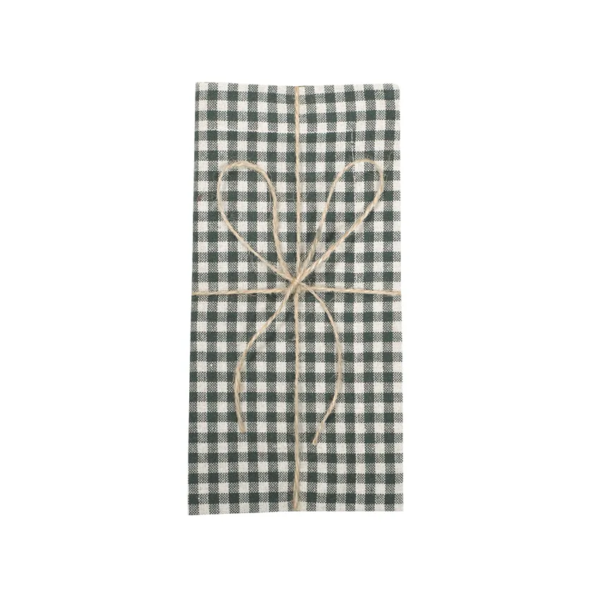 Servilleta Reciclada 2-pack Madicken, Verde oliva/Lino