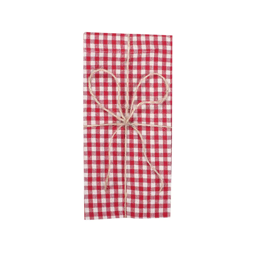 Servilleta Reciclada 2-pack Madicken, Rojo oscuro/Lino