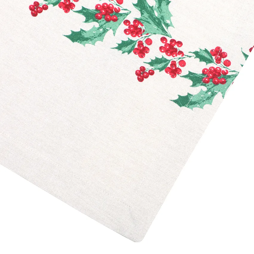 Reciclado Caminos de mesa Julia, Lino/Blanco