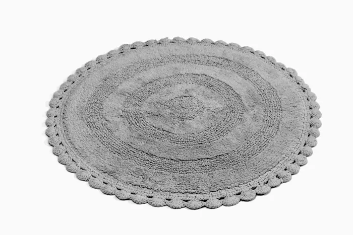 Tapis de bain rond Rimini, Gris