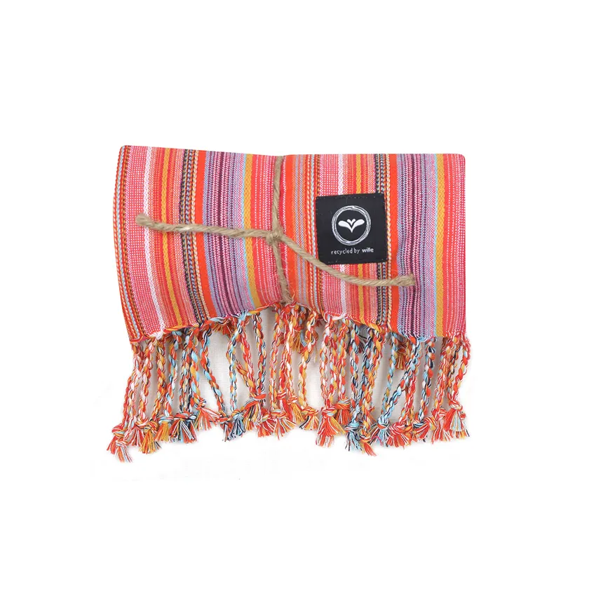 Recyclé Drap de bain Hamam Goa, Rose