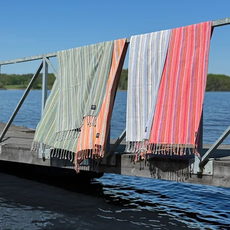 Recyclé Drap de bain Hamam Goa, Vert