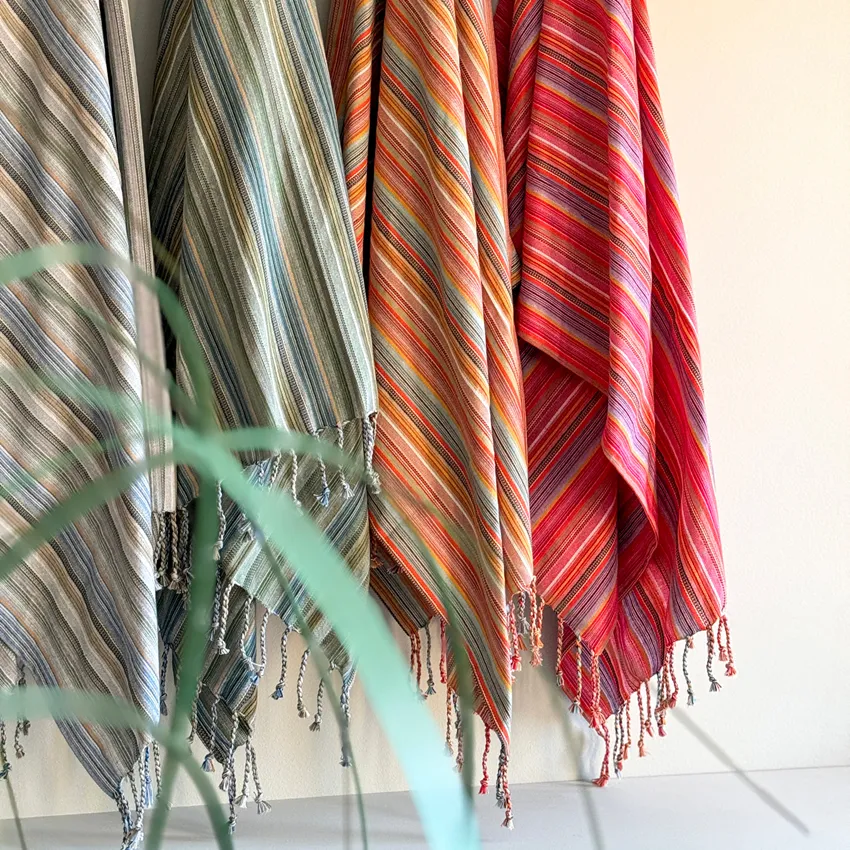 Recyclé Drap de bain Hamam Goa, Vert