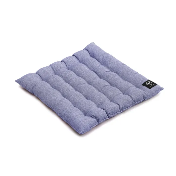 Coussin de palette recyclé Vera, Nettoyable d’un coup d’éponge, Bleu/Blanc