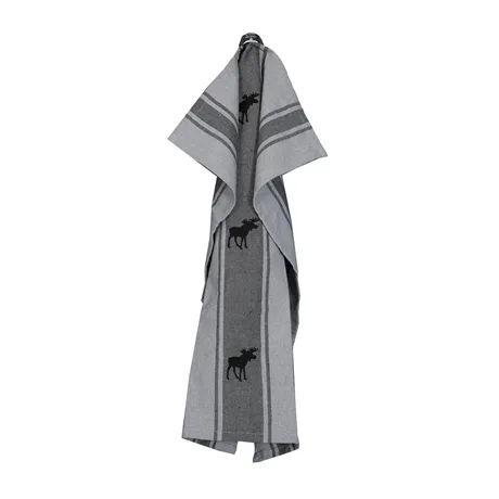 Torchon de cuisine recyclé Helga, Gris/Gris foncé