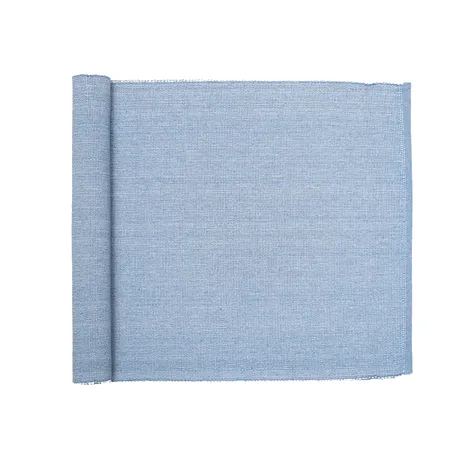 Recyclé Chemins de table Elin, Bleu clair/Blanc