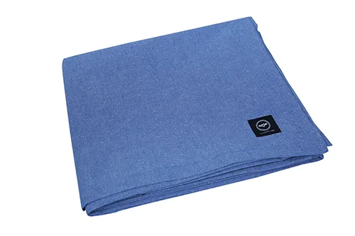 Nappe recyclée Elin, Bleu/Blanc