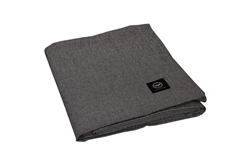 Nappe recyclée Elin, Marron foncé/Beige