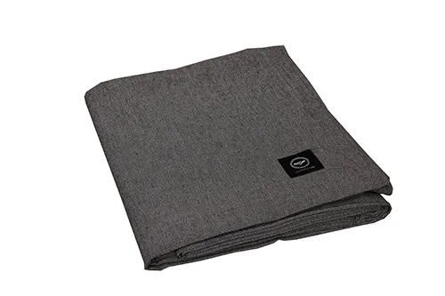 Nappe recyclée Elin, Marron foncé/Beige