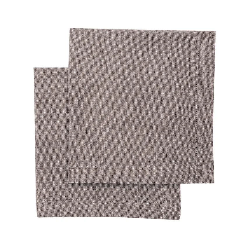 Serviette Recyclée 2-pack Elin, Marron clair/Beige