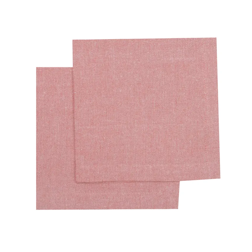 Serviette Recyclée 2-pack Elin, Rose/Blanc