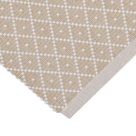 Set de table recyclé 2-pack Ella, Sable/Blanc