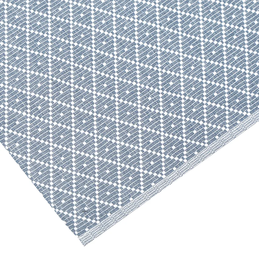 Recyclé Chemins de table Ella, Gris bleu/Blanc