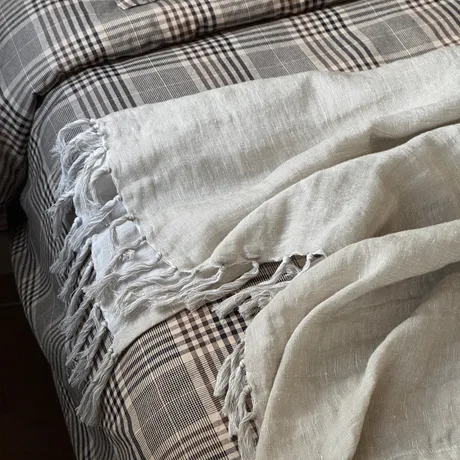 Plaid Emanuel, Lin/Blanc