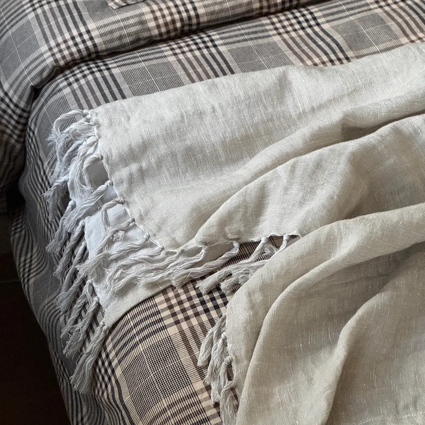 Plaid Emanuel, Lin/Blanc