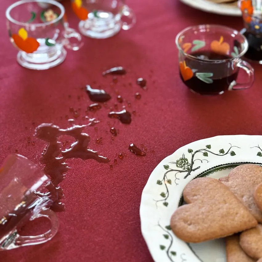 Nappe Essuyable Recyclée Hedvig, Rouge foncé