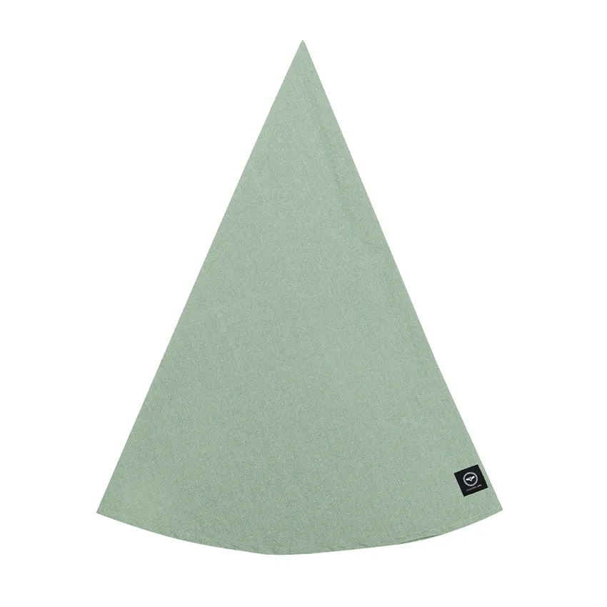 Nappe Ronde Essuyable Recyclée Hedvig, Vert/Blanc