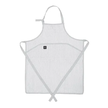 Tablier Recyclé Stina, Gris/Blanc