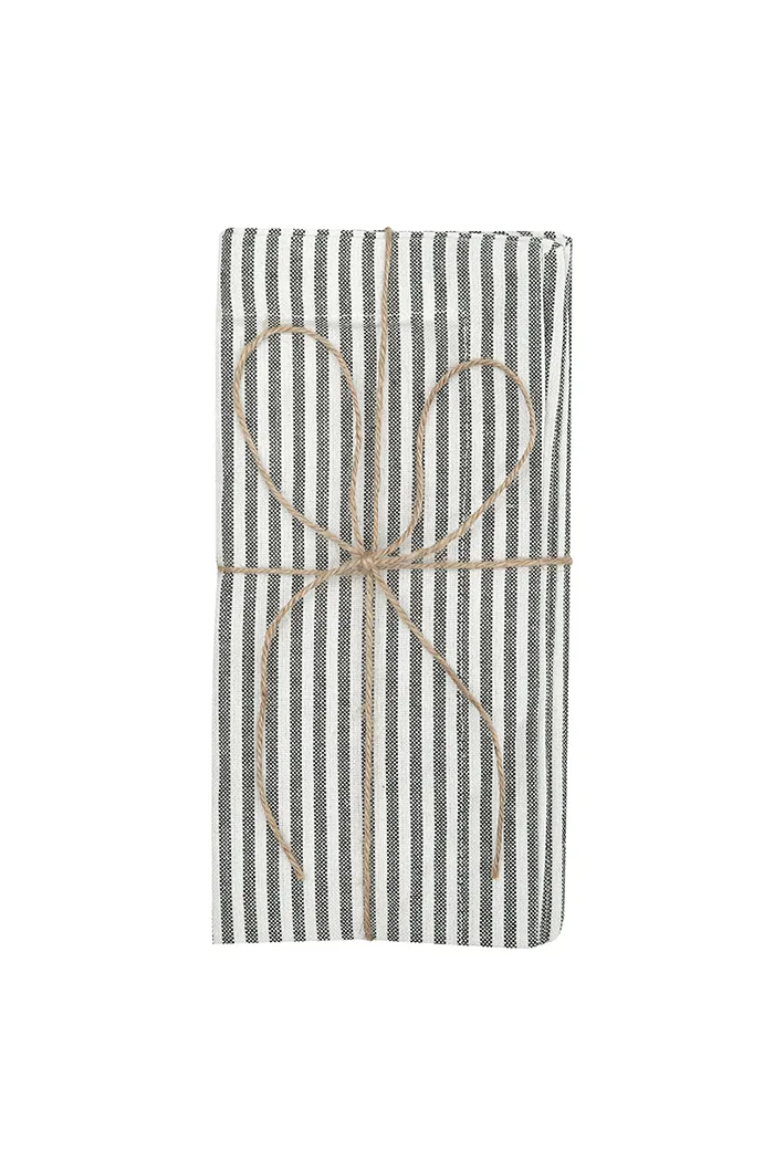 Serviette Recyclée 2-pack Stina, Vert olive/Beige