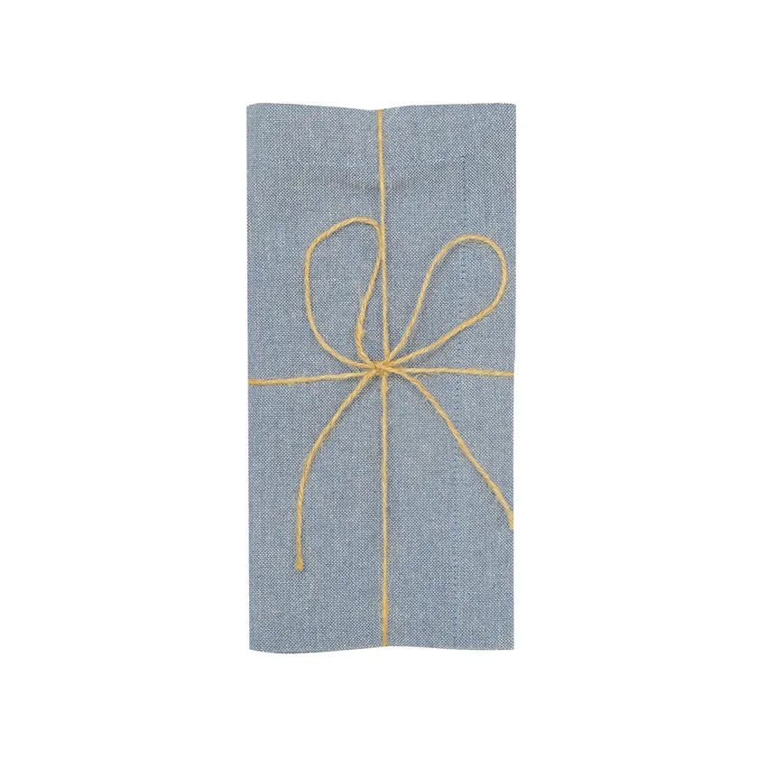 Serviette Recyclée 2-pack Elin, Gris bleu/Blanc