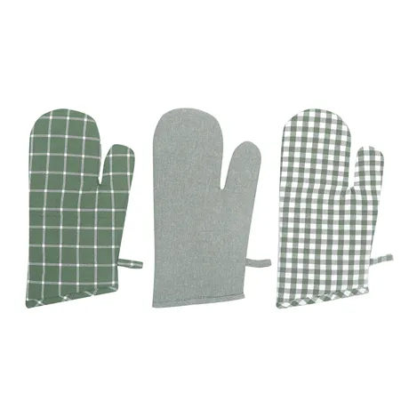 Gant de cuisine recyclé Recycling, 3e choix, Vert/Blanc