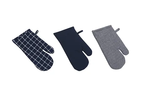 Gant de cuisine recyclé Recycling, 3e choix, Bleu marine/Blanc