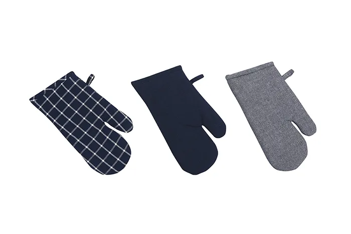 Gant de cuisine recyclé Recycling, 3e choix, Bleu marine/Blanc