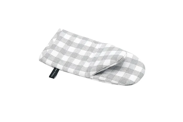 Gant de cuisine recyclé Sture, Gris/Blanc