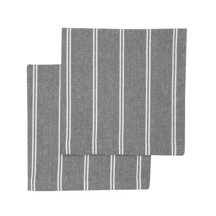 Serviette Recyclée 2-pack Agda, Vert olive/Beige