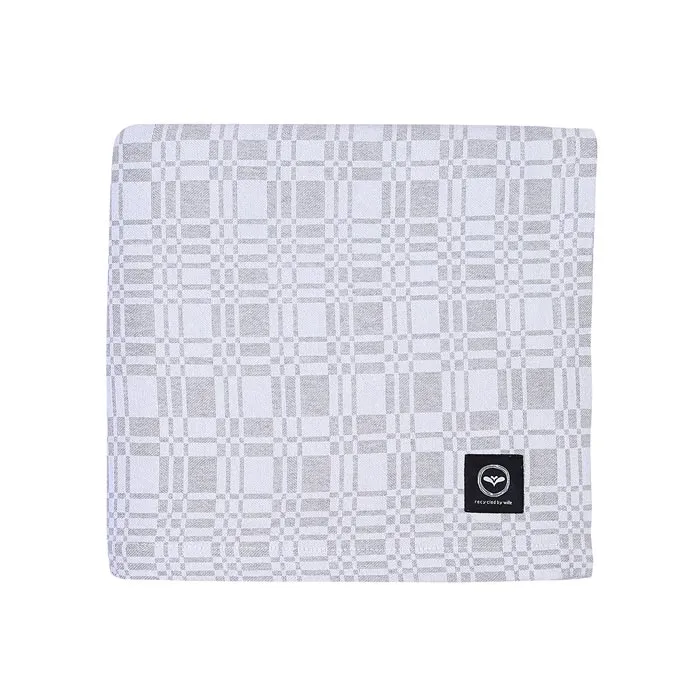 Nappe recyclée Lilly, Gris/Blanc
