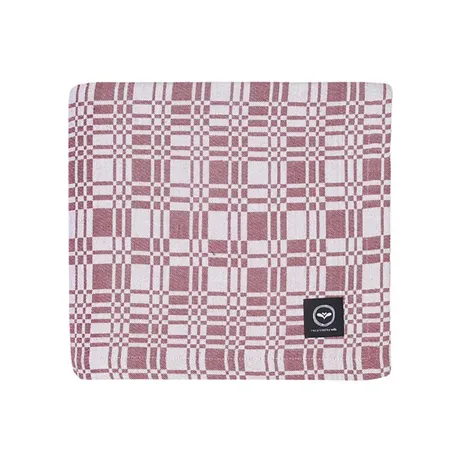 Nappe recyclée Lilly, Rouge foncé/Beige