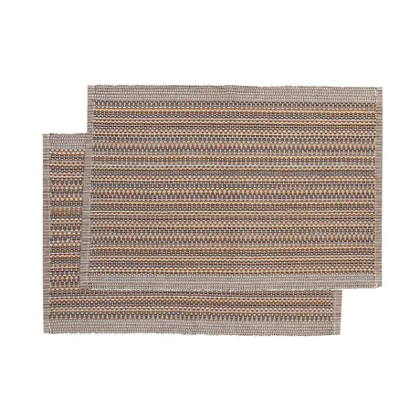 Set de table recyclé 2-pack Gerda, Brun Multi