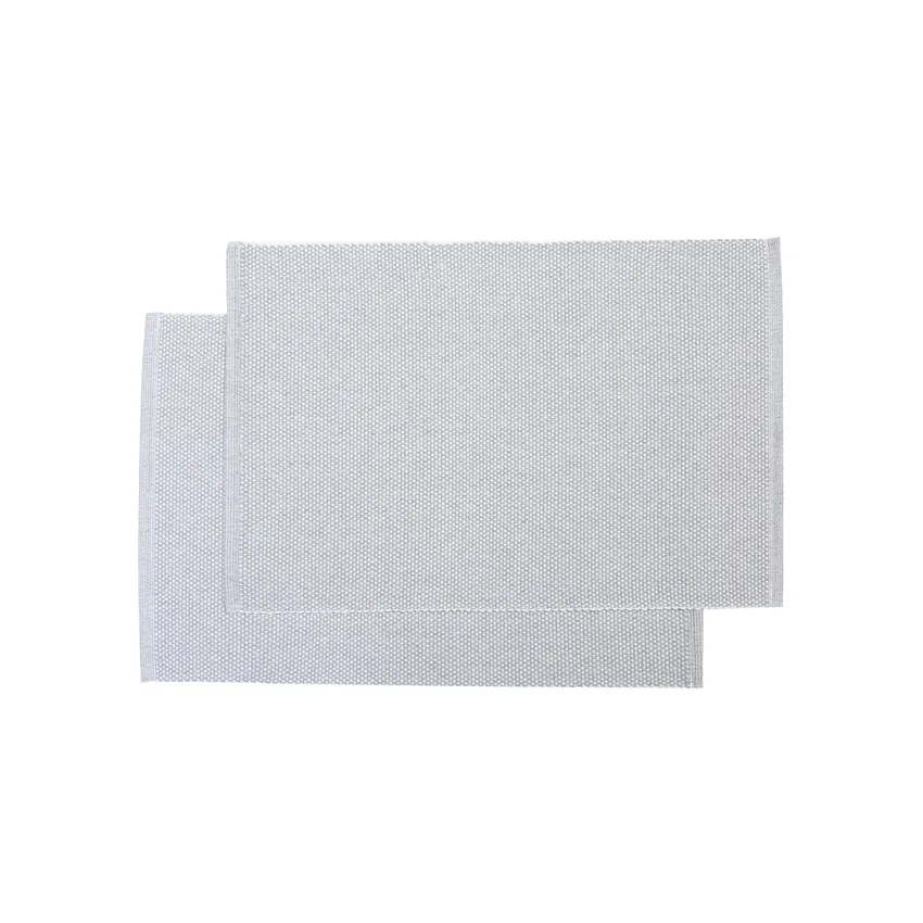 Set de table recyclé 2-pack Kalle, Gris/Gris clair