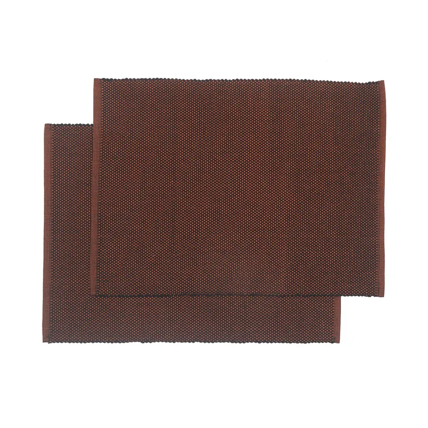 Set de table recyclé 2-pack Kalle, Rouille/Noir