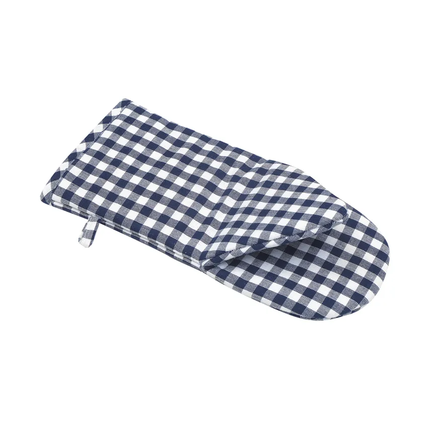 Gant de cuisine recyclé Bella, Bleu marine/Blanc