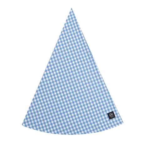 Nappe Ronde Recyclée Bella, Bleu clair/Blanc